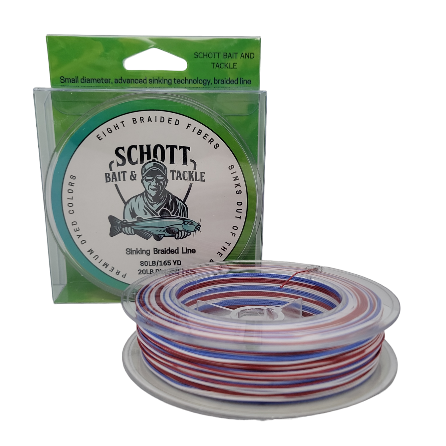 USA Limited Edition Sinking Braided Line - 80 LB – Schott Bait and Tackle