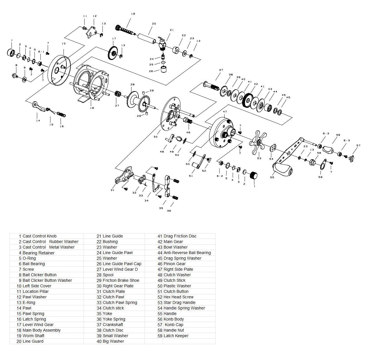 600CTS Round Baitcaster Reel